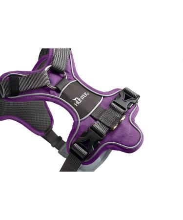 HUNTER DIVO Dog Harness - Large (72-100 cm) - Purple/Grey | Premium Comfort & Safety | International Shipping Available - Buy Online on GoSupps.com