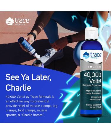 40,000 Volts! Trace Minerals Liquid Electrolyte Drops 3 Pack - Relief of Dehydration, Leg & Muscle Cramps | Energy & Endurance Support | Magnesium, Potassium, Sulfate, Boron - 8oz - Buy Online on GoSupps.com