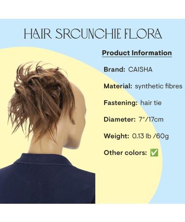 CAISHA Jumbo HaarDary Hairgum DOTT - Perfect for Floral Updos & Bridal Hairstyles | Wavy Brown Mix (DM17cm G8F #4T30) - Buy Online on GoSupps.com