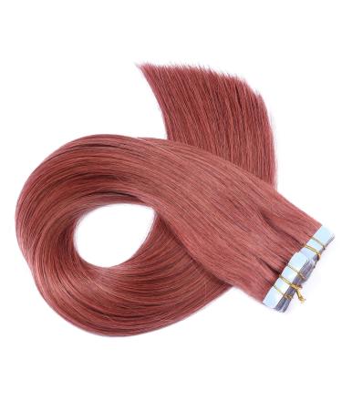 Buy #14 Red Tape-In Hair Extensions | 40cm 100% Remy Real Hair | 60 Tresses - Novon Hair Extensions - Buy Online on GoSupps.com