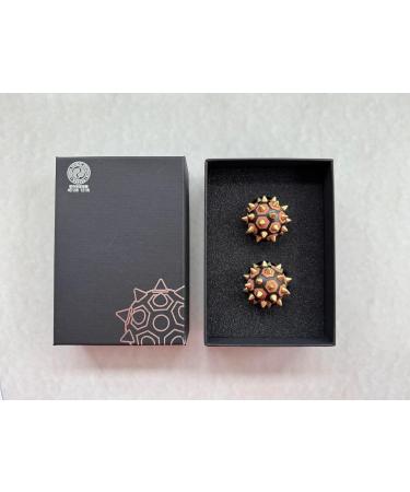 Handmade Wooden & Brass Hedgehog Balls | Acupressure Massage for Relaxation | Natural Stress Relief Tools | DBT Skills - Buy Online on GoSupps.com