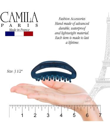 Camila Paris CP3125 French Hair Clip for Women - Blue 3.5 Inch - Luxury Ladies Hair Claw Jaw Clip - Strong Hold No Slip Grip Clamp - Made in France - Stylish & Durable Hair Accessory - Buy Online on GoSupps.com