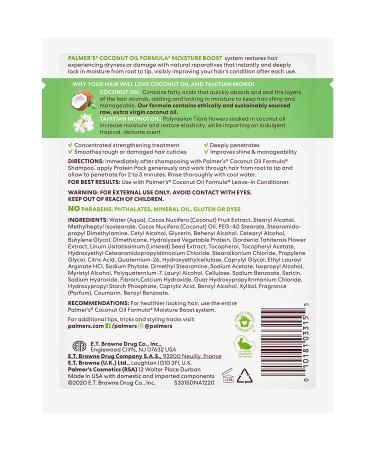 Palmers Coconut Hair Oil Protein Pack 2.1 Oz - Deep Conditioning Formula (Pack of 3) - Buy Online on GoSupps.com