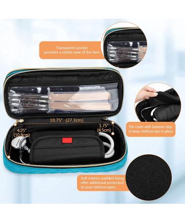 Damero Double Layer Stethoscope Case - Compatible with 3M Littmann/ADC/Omron Stethoscopes - Travel Bag for Nurse Accessories - Teal - Buy Online on GoSupps.com