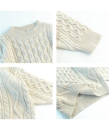 Volunboy Baby Knit Sweater in Off-White | Oversized Blouse Pullover for Boys and Girls | 12-18 Months - Buy Online on GoSupps.com