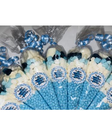 Thank You For Coming To My Party Blue Star Sweet Candy Cones Bag Filled 19cm x 6