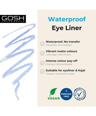 Buy Gosh Matte Eyeliner 006 Ocean Manure - Bright Light Blue Creamy Texture High Opacity Vegan & Perfume-Free | Ideal for Smokey Eyes | 1 Piece - Buy Online on GoSupps.com