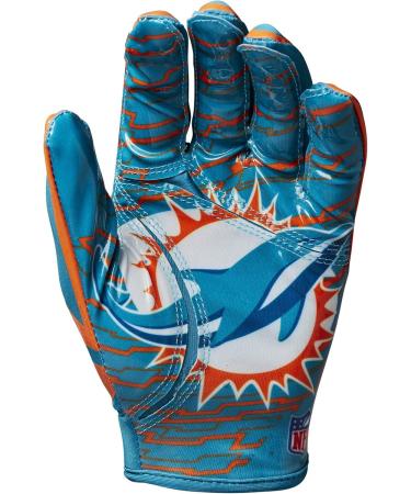 Wilson NFL Stretch Fit Football Gloves - Miami Dolphins Adult | Best Performance & Comfort - Buy Online on GoSupps.com