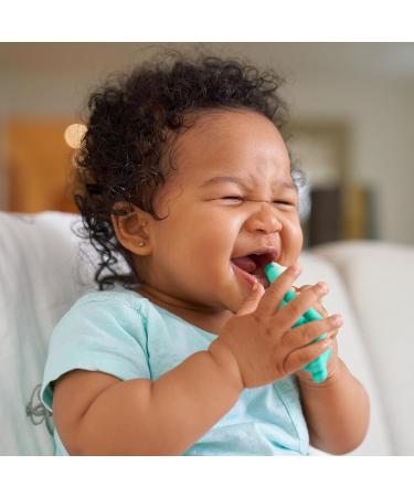 Matchstick Monkey Antimicrobial Silicone Teether & Gel Applicator - BPA Free, Easy-to-Grip, Green Monkey Design - 11cm, 3 Months+ | Shop Now! - Buy Online on GoSupps.com