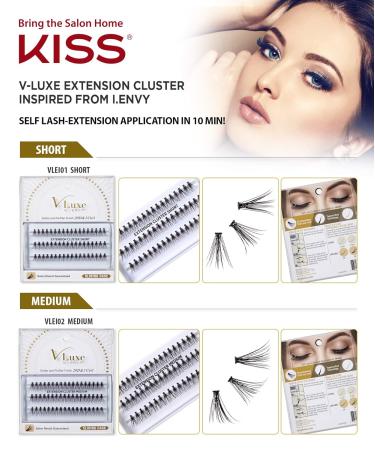 Kiss Vluxe Mermaid Short Individual Lashes (3 PACK) - Long-Lasting, Natural-Looking Extensions - Buy Online on GoSupps.com