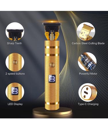 Zero Gapped Cordless Hair Clippers for Men - T-Blade Trimmer and Shaver Grooming Kit in Gold - Buy Online on GoSupps.com