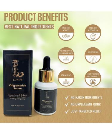 LUXUZ Oligopeptide Facial Serum - Acne Remover & Glass Skin - 1.0 fl. oz | International Shipping - Buy Online on GoSupps.com