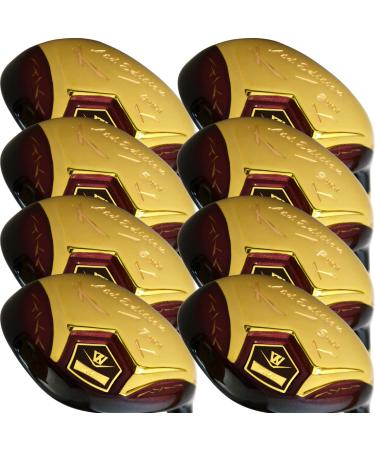 Japan WaZaki Hybrid Utility Iron Set USGA R A Rules Golf Club Right 4-P,SW Gold,65g PRO Graphite 0.5" Plus Length Regular 4-SW, 8 Clubs With Covers - Buy Online on GoSupps.com
