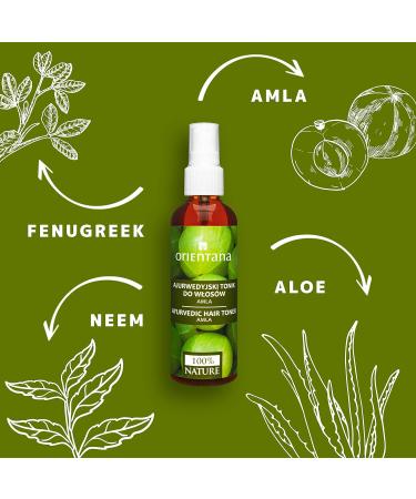 Orientana Ayurvedic Hair Toner with Amla | 99.7% Natural Vegan Anti-Inflammatory Hair Strengthener | Prevents Hair Loss and Promotes Growth | Scalp Treatment Spray - 105ml - Buy Online on GoSupps.com