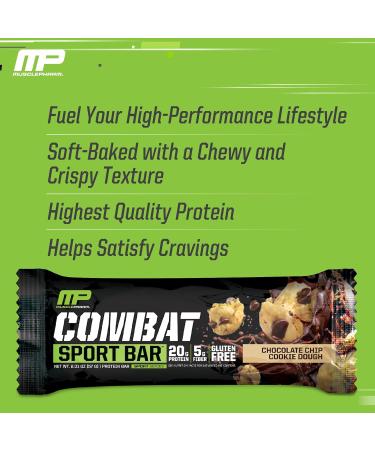 Muscle Pharm Combat Protein 2lb Vanilla and Combat Chocolate Chip Cookie Dough Sport Bars - Buy Online on GoSupps.com