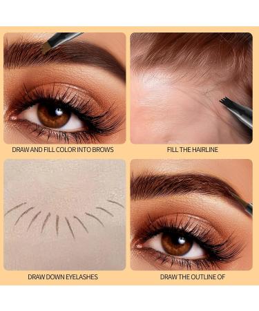 Microblading Eyebrow Pencil Eyebrow Pencil Magical 2-In-1 Eye Brow Pencils For Women With 4-Fork-Tip & Precise Brush-Tip Create Natural Hair-Like Brows Waterproofing Last All-Day (04#) - Buy Online on GoSupps.com