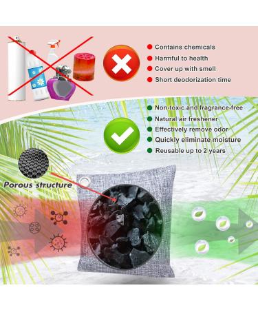 8 Pack Bamboo Charcoal Air Purifying Bags - Activated Odor Absorber and Deodorizer for Home, Car, Basement, Closet - Strong Eliminator for Musty Smells - Nature Fresh Moisture Absorbers - Buy Online on GoSupps.com