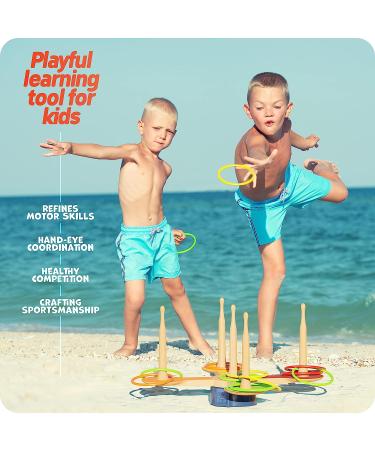 360 Spin Revolution Ring Toss Game for Kids - Family Outdoor Party Fun - Great for Camping, Picnics, and Beach Activities - Ages 6 - Buy Online on GoSupps.com