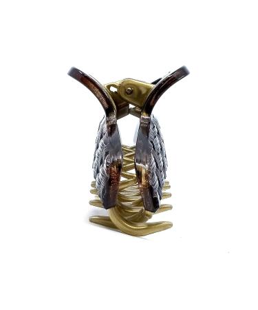 Camila Paris CP2626 French Hair Clip for Women & Girls - Double Teeth Jaw Claw Clip, Fashionable & Durable Styling Accessory, Strong Hold & No Slip Grip - Made in France (Brown) - Buy Online on GoSupps.com