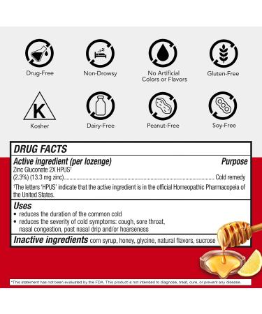 Cold-Eeze Soft-Center Lozenges Natural Liquid Honey Lemon Flavor Reduces Duration of The Common Cold Relieves Sore Throat Cough Nasal Congestion & Post Nasal Drip 25 Count - Buy Online on GoSupps.com