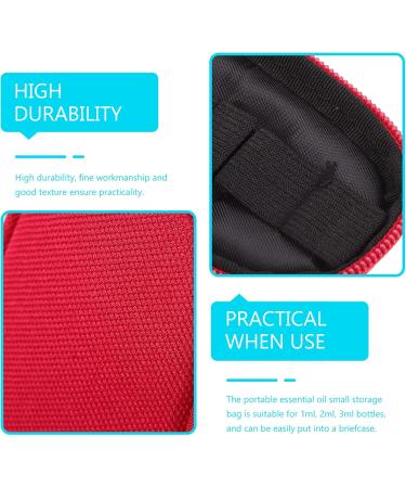Buy Healifty Essential Oil Storage Bag | Red Oxford Cosmetic Case for Travel & Bottles - Buy Online on GoSupps.com