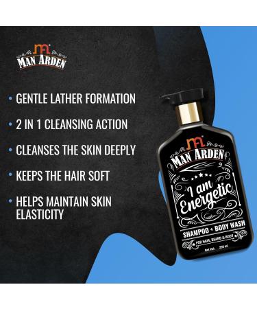 I Am Energetic Shampoo + Body Wash 250ml - Sulfate & Paraben Free | Buy Internationally - Buy Online on GoSupps.com