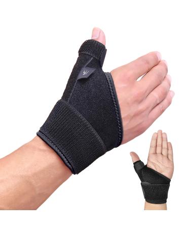 HiRui Wrist Brace Thumb Brace with Splints for Men and Women Wrist Stabilizer Support for Carpal Tunnel Arthritis Sprains Tendonitis Recovery Pain Relief Adjustable (Right Hand - One Size)