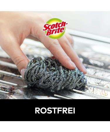 Scotch-Brite Stainless Steel Scourer - 12 Rust-Resistant Spiral Metal Pads for Powerful Cleaning | Effective Scrubbing Pad with Spirals - Buy Online on GoSupps.com