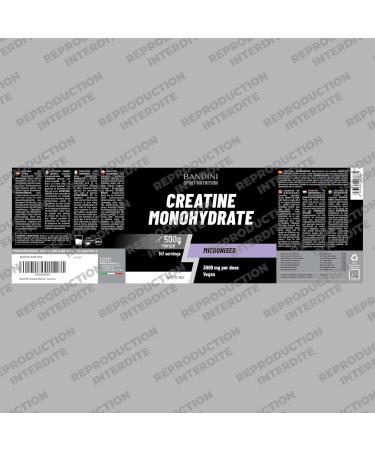 Bandini Cr atine Monohydrate en Poudre 500 g - 147 portions - 100% Pure Creatine micronis e - Solubilit optimale Non aromatis - Id al pour Entra nement Sport Fitness - Doseur inclus - Vegan - Buy Online on GoSupps.com