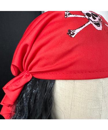Pirate Wig with Headband | Long Curly Black Wig with Beads for Men and Women | Halloween Cosplay Accessory - Buy Online on GoSupps.com