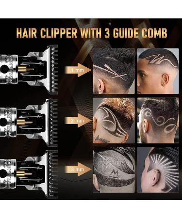 Professional Men's Hair Clippers - Zero Gapped Cordless Trimmer with LED Display - Vintage Silver - Buy Online on GoSupps.com
