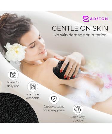 Adeton African Net Sponge - Exfoliating Body Scrubber | Black Owned | Bath Accessories for Back, Feet, and Scalp - Dead Skin Remover - Buy Online on GoSupps.com