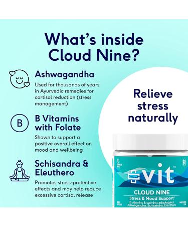 Vit Cloun Nine Stress & Mood Support - 30 Softgels | Natural Anxiety Relief - Buy Online on GoSupps.com