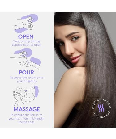 MAREE Hair Serum for Frizzy & Damaged Hair - 2 Pack Keratin & Moisturizing Oil Capsules with Avocado Jojoba & Argan Oil - Leave-in Anti-Frizz Treatment with Vitamins A E & B5 - 6.4 Fl Oz - Buy Online on GoSupps.com