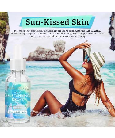 Vegan-Friendly Self Tan Oil Drops for Face and Body | Medium Self-Tanning Oil | Natural Look | 1fl. oz - Buy Online on GoSupps.com