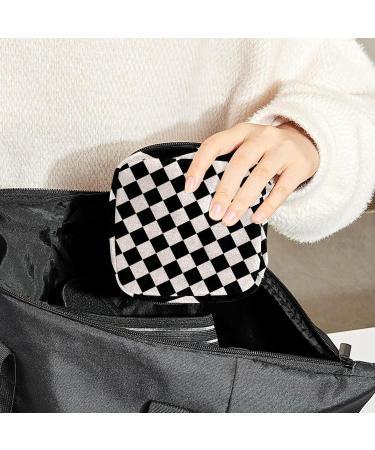 GIAPB Checkerboard Pattern Period Bag | Sanitary Napkin Storage & Travel Makeup Pouch Color4716 - Buy Online on GoSupps.com