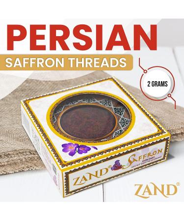 Premium Grade A Zand Persian Saffron Threads - 2g in Decorative Airtight Tin | Ideal for Cooking Basmati Rice, Paella, Risotto & More - Buy Online on GoSupps.com