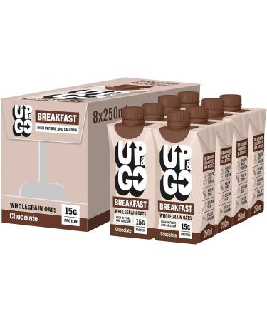 UP & GO Chocolate Breakfast Drink - High Protein, Calcium & Fibre - 8 Bottles (330ml each) - Buy Online on GoSupps.com