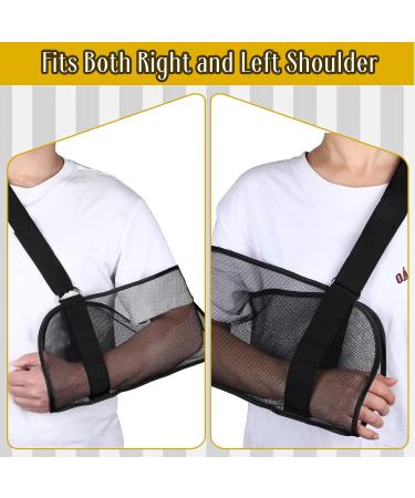 Adjustable Shoulder Immobilizer 2 Piece Mesh Arm Sling for Shower | Lightweight Breathable Rotator Cuff Support Brace - Buy Online on GoSupps.com