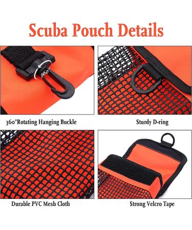 Scuba Diving Gear Bag with Finger Reel/SMB Safety Buoy, Mesh Storage Pocket - Snorkeling Equipment Carry Pouch in Orange - Buy Online on GoSupps.com