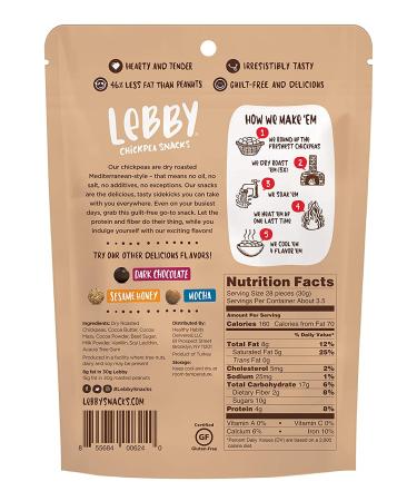 Lebby Chickpea Snacks - Milk Chocolate, Gluten Free, High Protein & Fiber, 6 Pack (3.5 oz) - Buy Online on GoSupps.com