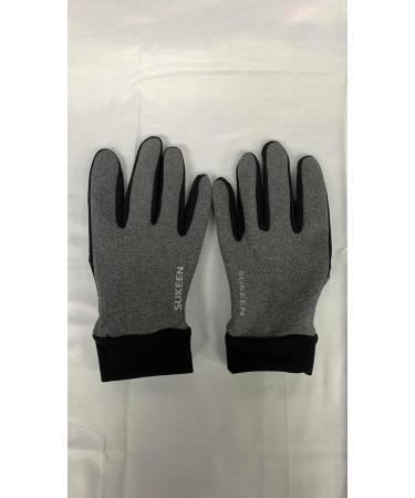 Kids Softshell Winter Gloves | Warm Sports & Riding Gloves | Anti-Slip Windproof Fleece for Boys & Girls - XL Black - Buy Online on GoSupps.com