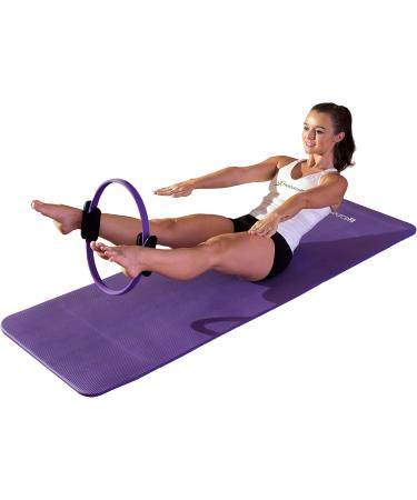 Shop Crazy Bean Fitness Resistance Ring - Double Handle Pilates Yoga Ring with Exercises - Padded Violet - Buy Online on GoSupps.com