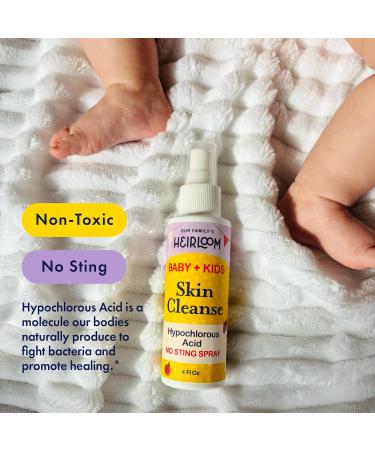 Hypochlorous Acid Spray For Kids - Soothes Diaper Rash Baby Acne Eczema Cuts & Scrapes - Baby & Kids Skin Soothing Spray for Sensitive Skin Non-Toxic No Sting 4 oz - Buy Online on GoSupps.com