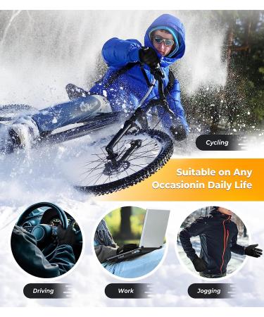 NOLYFY Winter Touchscreen Gloves for Men and Women - Cold Weather Thermal Running Gloves, Anti-Slip & Warm - Small Black - Buy Online on GoSupps.com