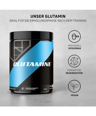 Neosupps L-Glutamine Powder 500g - Pure Tasteless Vegan Post-Workout Supplement for Enhanced Training Recovery - Buy Online on GoSupps.com