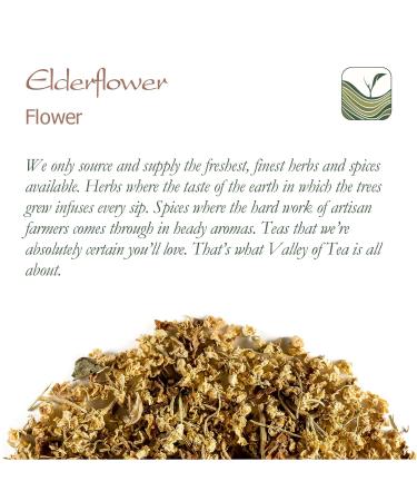 Organic Elderflower Tea - Holunder Flowers Herbal Tea - 100g - Sambucus & Elderberry Tea for Wellness - Buy Online on GoSupps.com
