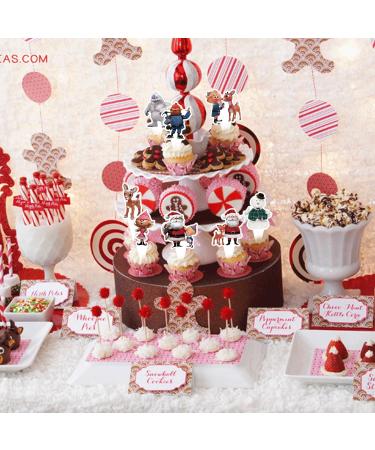 Rudolph the Red Nosed Reindeer Birthday Party Cake Topper 37Pcs Christmas Song-themed Birthday Party Supplies Cupcake Decorations for Kids - Buy Online on GoSupps.com