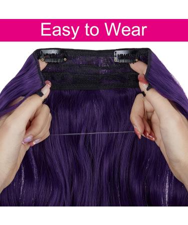 ZAIQUN Hair Extensions with Invisible Transparent Wire Adjustable Size Removable Clips in Curly Wavy Secret Hairpiece for Women 20 Inch-STFP20 20 Inch STFP20--Curly - Buy Online on GoSupps.com