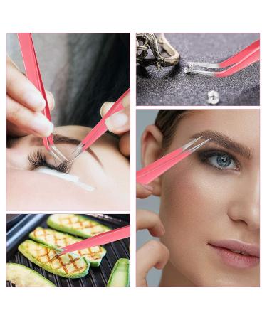 Pink Flower False Eyelashes Glue Holders with Tweezers - 200 Pieces for Lash Extension Application - Buy Online on GoSupps.com
